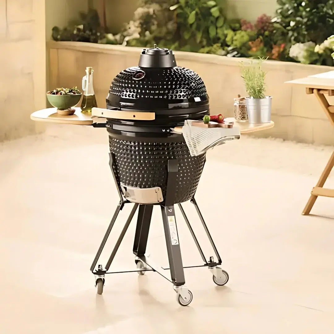 Kamado-grill – 21 tum – Svart