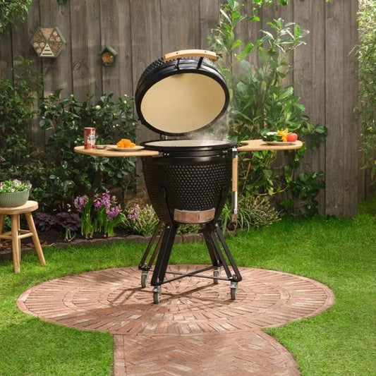 Kamado-grill – 21 tum – Svart